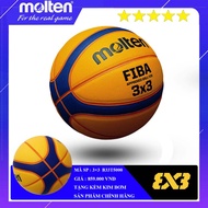 Genuine imported Molten B33T5000 3×3 leather basketball, certified to FIBA APPROVED standards