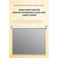 Tripsky NEW Layar Dinding Proyektor Tahan Cahaya Layar Dinding Proyektor 100 Inch Roll