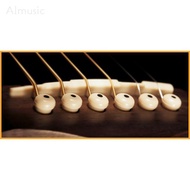 Guitar Accessories Replacement 6 Pcs Acoustic Guitar Bridge Pins String End Pin Acoustic ( Ivory / Black ) Saddle Nut