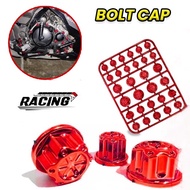 sym rvi 1 2 MOTORCYCLE BOLT CAP RED BOLT CAPS 30 PCS FOR NUTS accessories