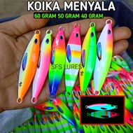Metal jig 60gram 50gram 40gram Full GID UV micro jig koika Killer Sea bait lure jigging metal jig 40