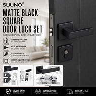 SUUNO Silent Handle Lock Wooden Door Lock Set Modern Tombol Pintu Rumah Bedroom Kunci Pintu Split Do