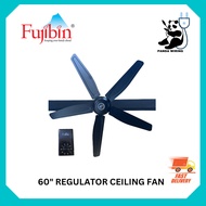 [SIRIM]FUJIBIN FBCF-60B5 60" Ceiling Fan/Siling Kipas With 4 Speeds fan Regulator 5 Blades 150W Heav