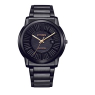 Citizen Eco-Drive AW1217-83E Full Black Stainless Steel Analog Men's Dress Watch