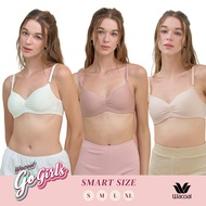 Wacoal Go Girls Smart Size Easy Matching Bra บราไร้โครงวาโก้ เซท 3 ชิ้น รุ่น WB3Y41 คละสี (BE-CR-OT)