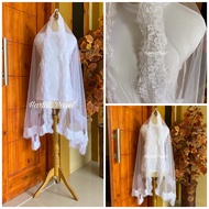 Ready French Bridal Veil Wedding Veil/ Slayer Shawl/ Wedding Veil/