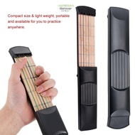 STARYSWAY Pocket Guitar, Maple Wood F/Beginne Chord Trainer, Compact Size 6 String 6 Fret Guitar Pra