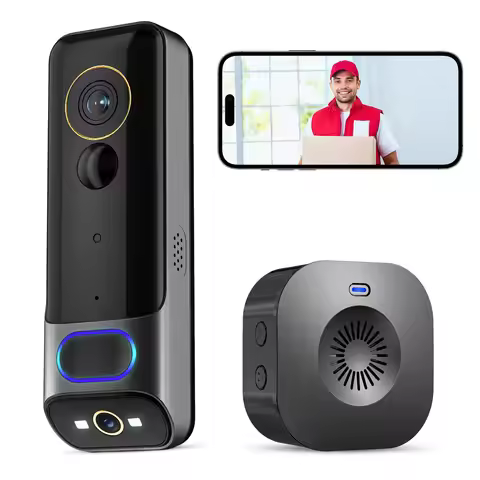 4MP 2K UHD Dual Lens Low Comsunption WIFI IP Doorbell Visual Video Door Phone Intercom Peephole View