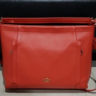 Preloved Coach Large Orange Red Hobo Bag