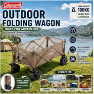 【Direct Japan】 Coleman Outdoor Wagon Max Carry Wagon, 100kg Load Capacity, Foldable, Self-Standing