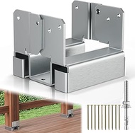 4x4 Post Anchor Base Adjustable Wood Post Brackets, Metal Post Base Holder for Concrete for Deck Pat