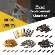 100 PCS Metal Replacement Shoelace Shoe Lace Aglet Tip Head Aglets End Shoelace Buckle