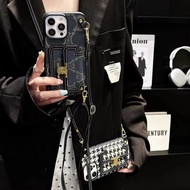 Suitable for 15promax Phone Case Diagonal Card Case 14 Coin Purse Card 15pro Female Protective Case 