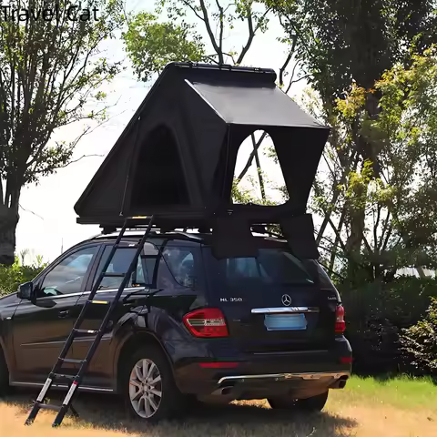 New 3-4 Person Camping 4x4 Waterproof Roof Aluminum Shell Car Rooftop Tent Hard Shell Roof Top Tent 