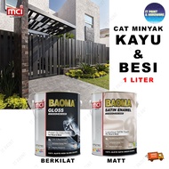 1 Liter MCI Baoma Satin Enamel Baoma Gloss for Wood & Metal Cat Minyak Besi dan Kayu