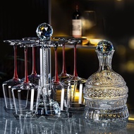 98% Rate High-End Red Wine Glass Set Crystal Glass Burgundy Red Rod Goblet Household Light Luxury Bi