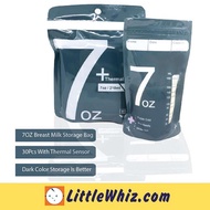 7OZ: Thermal Sensor Breast Milk Storage Bags - 7oz/210ml - 30pcs / Beg Simpan Susu Baby / Plastik Su
