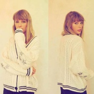 On Hand Taylor Swift Cardigan Purple Pink White 1989 Folklore Speak Now Long Sleeve Sweater 001