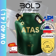 BOLD ATAS [With OSP] 0w40 4L Top Grade SP Fully Synthetic Engine Oil Car 0w-40 Minyak Hitam Enjin Ke