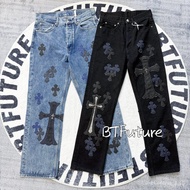 CH Crow Heart Patch Jeans Fashion Jeans