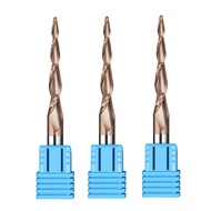 Spiral Ball Nose Tapered End Mill Carbide 6mm Shank 2 Flutes Router Bit Woodworking CNC 2D 3D Carvin