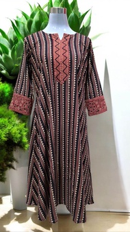 BLACK COTTON AJRAKH VEG DYED HANDBLOCK PRINT A-LINE STYLE