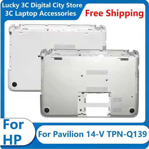 New For HP Pavilion 14-V TPN-Q139 Laptop Cover Bottom Case Accessories Silver/White D Shell EAY11004