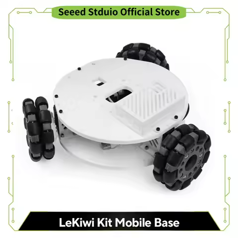 seeed stduio LeKiwi Mobile Base: 12V Omnidirectional Drive, 3D Printed, Raspberry Pi 5 & LeRobot Com