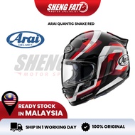 ARAI Quantic Snake Red Helmet Motor Visor Topi Keledar Full Face Arai Superbike SIRIM Motorcycle Mot