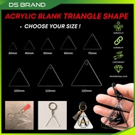 Acrylic Triangle Shape DIY Keychain / Triangle Shape Acrylic DIY Shape Keychain M
