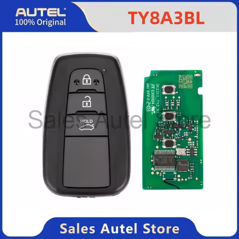 AUTEL 3 Buttons Universal Smart Key IKEYT8A3BL TY8A3BL for TOYOTA Style Compatible with Autel KM100 
