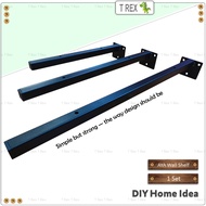 T Rex DIY AYA Heavy Duty Square Tube Metal Floating Wall Shelf Shelves Rack Rak Dinding Tugas Berat