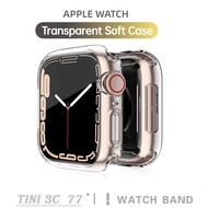 For Apple Watch Transparent Protective Case 49mm 45mm 44mm 41mm 40mm Silicone Drop Protection Cover or Apple Watch Series 9 8 7 6 5 4 3 SE Ultra Case