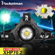 XHP70.2 USB Rechargeable Led Headlamp XHP70 Super Bright Headlight XHP50 Cycling Fishing Lanterna Us
