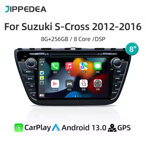 8" Android 13.0 Car Radio For Suzuki SX4 JY S-Cross 2012-2016 CarPlay 8G 256G GPS Navigation 4G WiFi