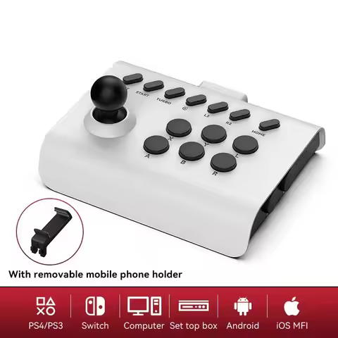 Y01 Mini Wireless Arcade Games Control Rocker for Switch Steam PS4 PS3 Console Controller PC Android