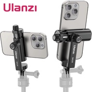 Ulanzi MA28 360 Rotation Phone Holder Clip GoPro Action Camera Adapter Mount Cold Shoe for Mobile Smartphone