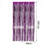 UNGU Purple foil backdrop tassel curtain/ foil fringe curtain curtain foil curtain/ curtain slinger 