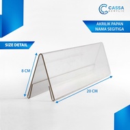 ACRYLIC ACRYLIC/ TRIANGLE COMMITTEE TABLE NAME PLATE DISPLAY/ 8 x 20 CM TABLE BOARD/ 8X20CM