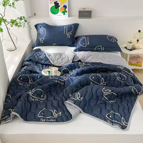 Super Soft Summer Quilt - Lightweight And Breathable Spring Thin Quilt With Animal Patterns, Queen S