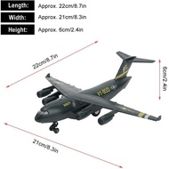 Diecast C-17 Military Aircraft Jet Plane Alloy Metal & Plastic Model Toy Airplane with Light for Col