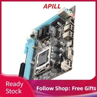 Apill PC Motherboard  M.2 NVME NGFF ITX LGA 1155 HD Multimedia Interface Dual Channel Mining Mainboard 6 USB2.0 H61 with 100M NIC for Home