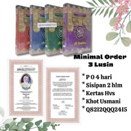 Custom Cetak Alquran + Foto Sisipan 40 Hari 100 Harian 15X21Cm Hvs A5 Tanggung Al Quran Utsmani 15 B