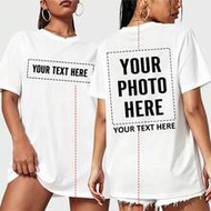 Y2K 90s Vintage Custom Photo T-Shirt Plus Size Loose Fit, Custom Birthday Gift Shirt Upload Your Fav