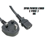 (READY STOCK)3 Core 0.75MM 3 Pin Power Cord Power Supply Cable ( 1.8 meter  )