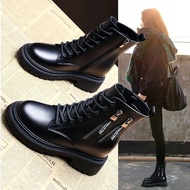 AT/👟Dr. Martens Boots Women2023Fall New Women Boots Thick Bottom Side Zipper Spring and Autumn Boots Winter Cotton Boots