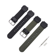 ☪24 Small Shipping Replacement Casio Strap GA110 GA400 GA700 GA2100 DW5600 Black Nylon Canvas Strap