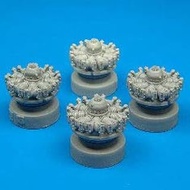 Quick Boost QIC72026 1/72 B-17F/G Engine Pack of 4 (For Hasegawa) Parts for Plastic Models