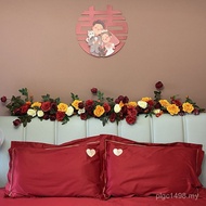 Red New Room Decoration Bedside Vines 2026 Wedding Long Strip Wedding Year of the Horse Festive Room