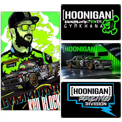 90x150cm 3X5FT HNGs Racing Car Flag Polyester Printed Racing Car Banner For Decor
